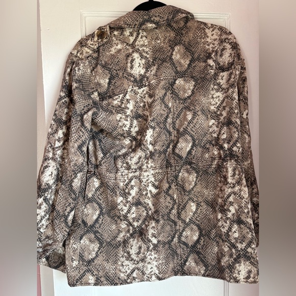 River Island Snake Print Safari Utility Jacket Size S - Picture 5 of 6